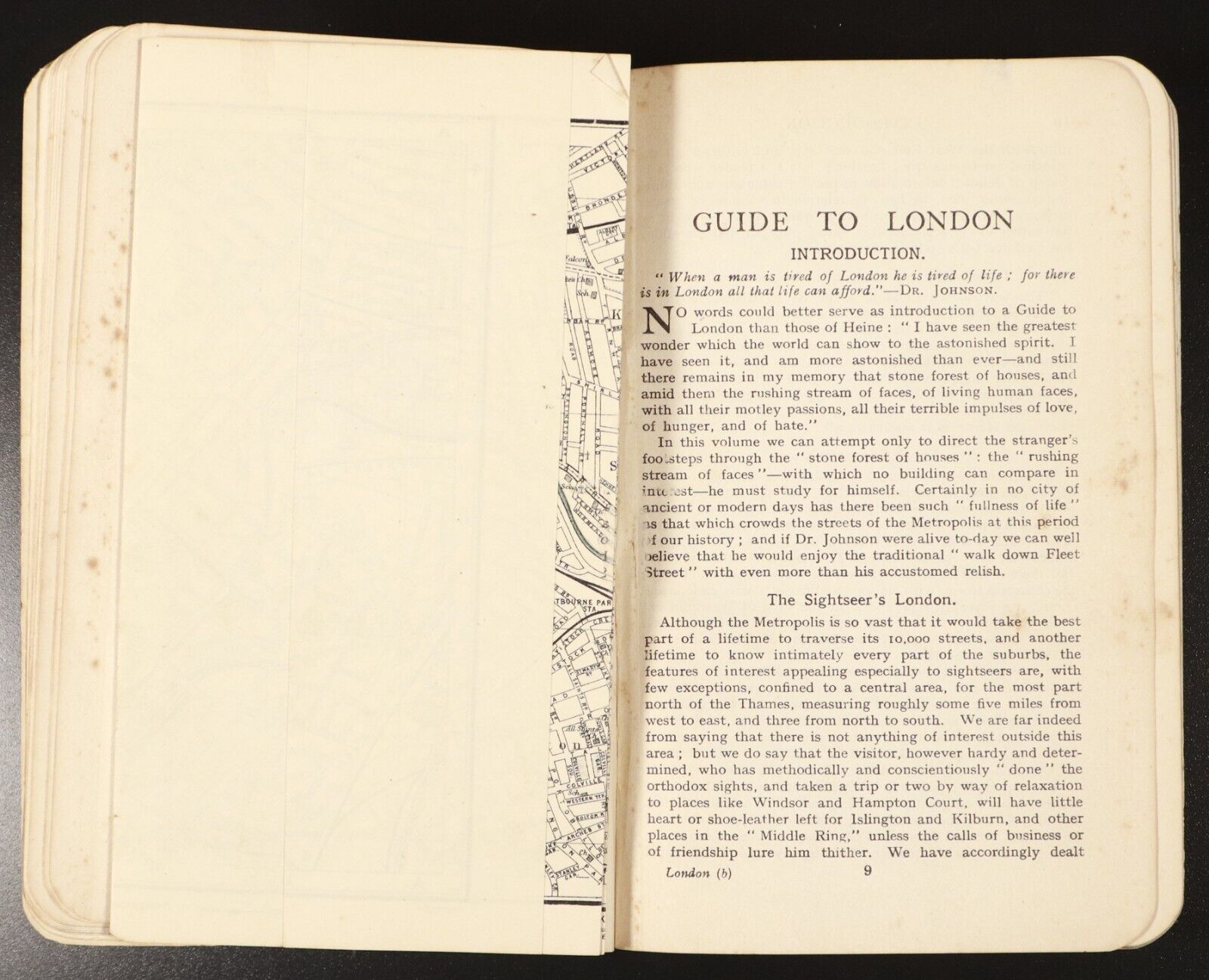 1932 Guide To London: Ward Lock & Co Antique Travel Guide Book w/Maps