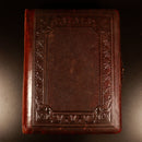 c1920 Antique Leather Photo Album Brass Clasp COOPER Family 54 Original Photos-6