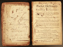 1753 Pocket Dictionary or Complete English Expositor Rare Antiquarian Book 1st-3