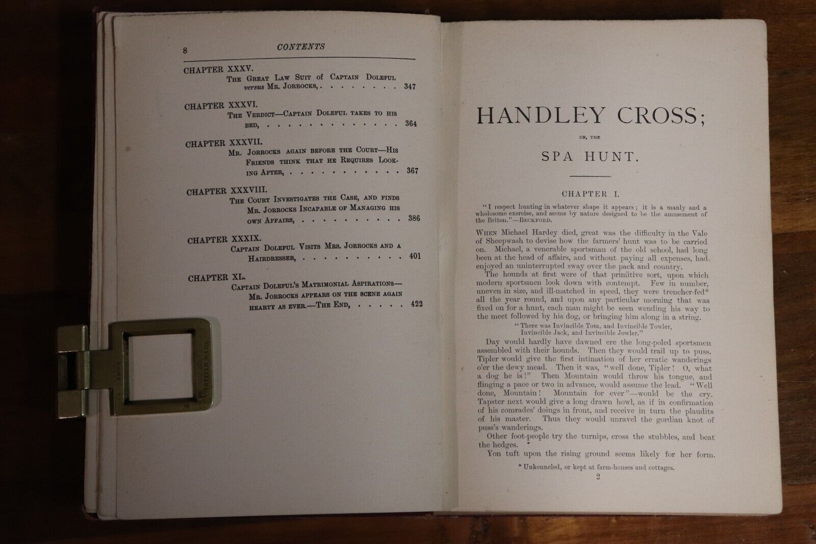 1891 Handley Cross A Sporting Novel by Robert S Surtees Antique Fiction Book