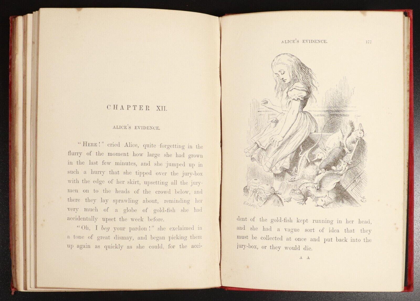 1886 Alice's Adventures In Wonderland L. Carroll Antique Fiction Book J. Tenniel