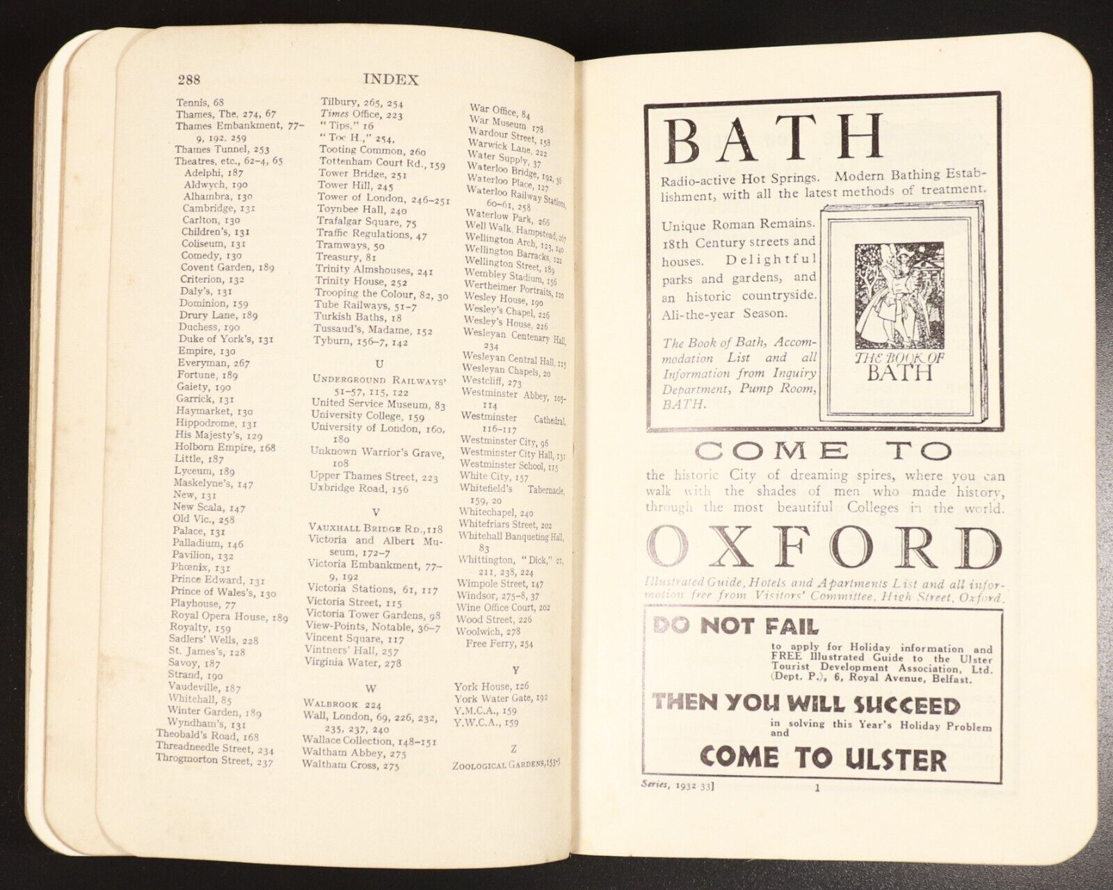 1932 Guide To London: Ward Lock & Co Antique Travel Guide Book w/Maps