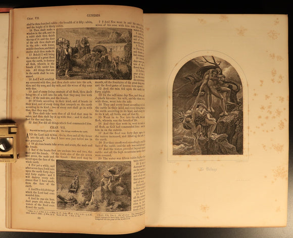 1865 The Pictorial Catholic Bible by Rev Dr Cullen Antiquarian Leather Bible