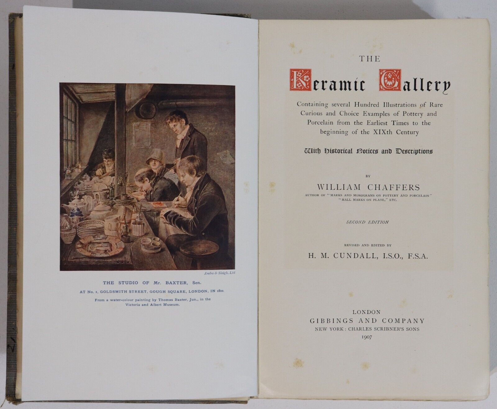 1907 The Keramic Gallery by W. Chaffers Antique & Collectible Reference Book