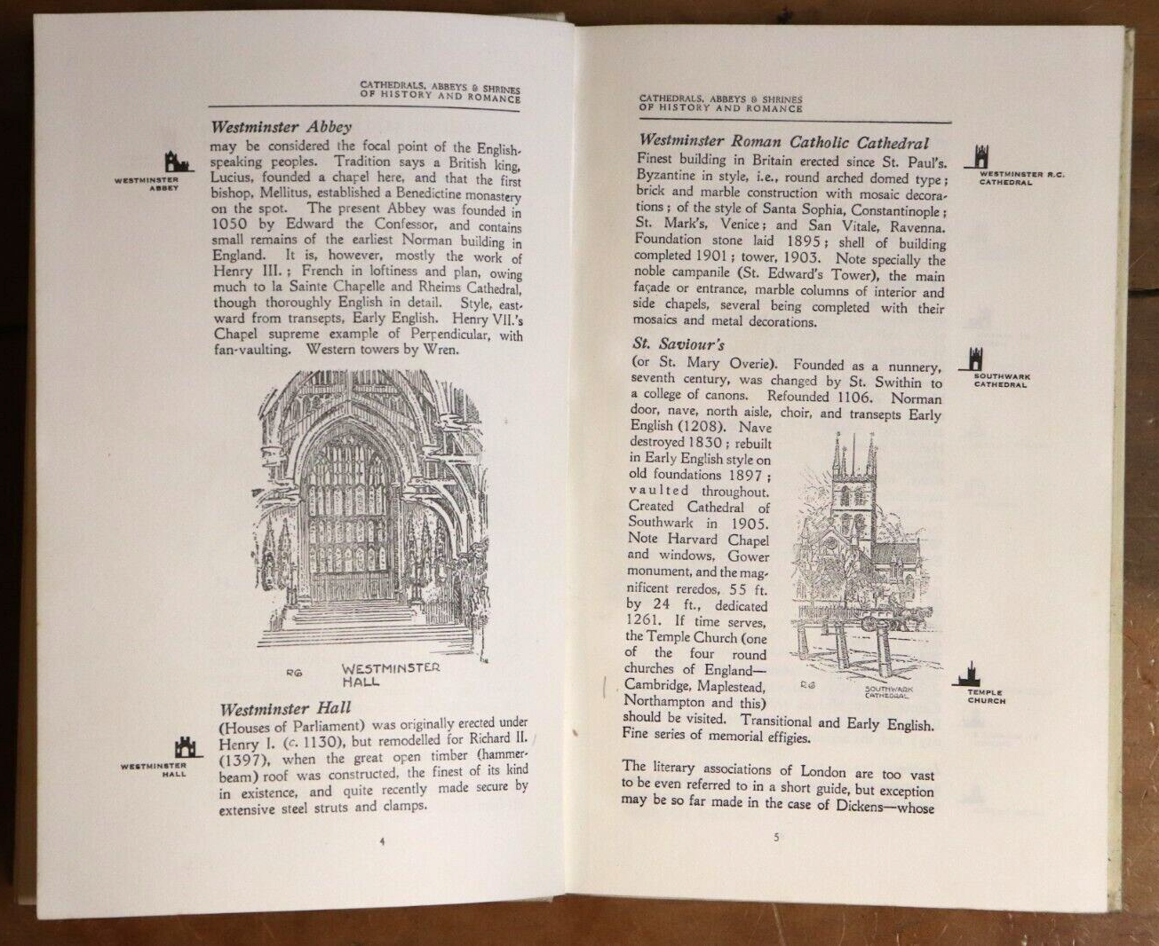 c1928 Cathedrals Abbeys & Shrines Of The British Isles Antique History Book