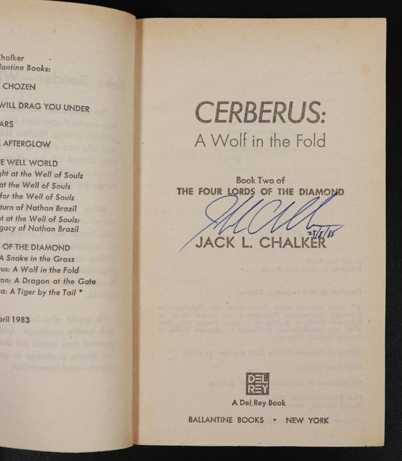 1982 4vol Four Lords Of The Diamond JL Chalker Science Fiction Book Set SIGNED