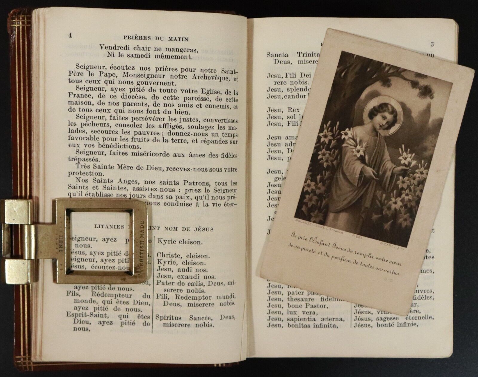 1925 Paroissien Complet ou Heures A L'Usage Du Diocese De Lyon Antique Book