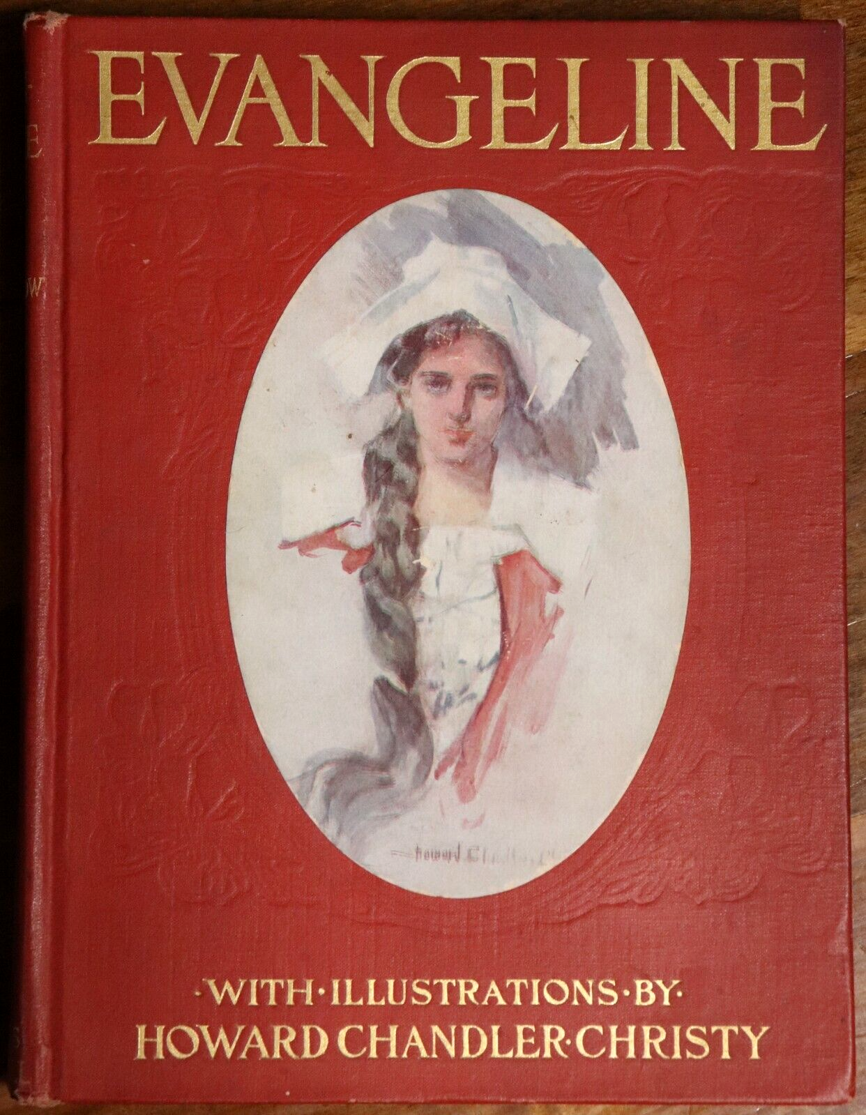 1906 Evangeline by Henry Longfellow Illustrated Antique American Poetry Book