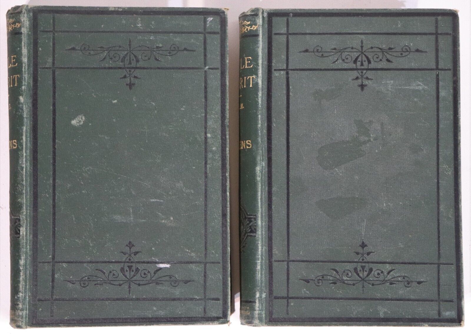 c1879 2vol Little Dorrit by Charles Dickens Antique British Fiction Book Set