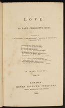 1841 3vol  "Love" by Lady Charlotte Bury Antiquarian British Fiction Book Set-7