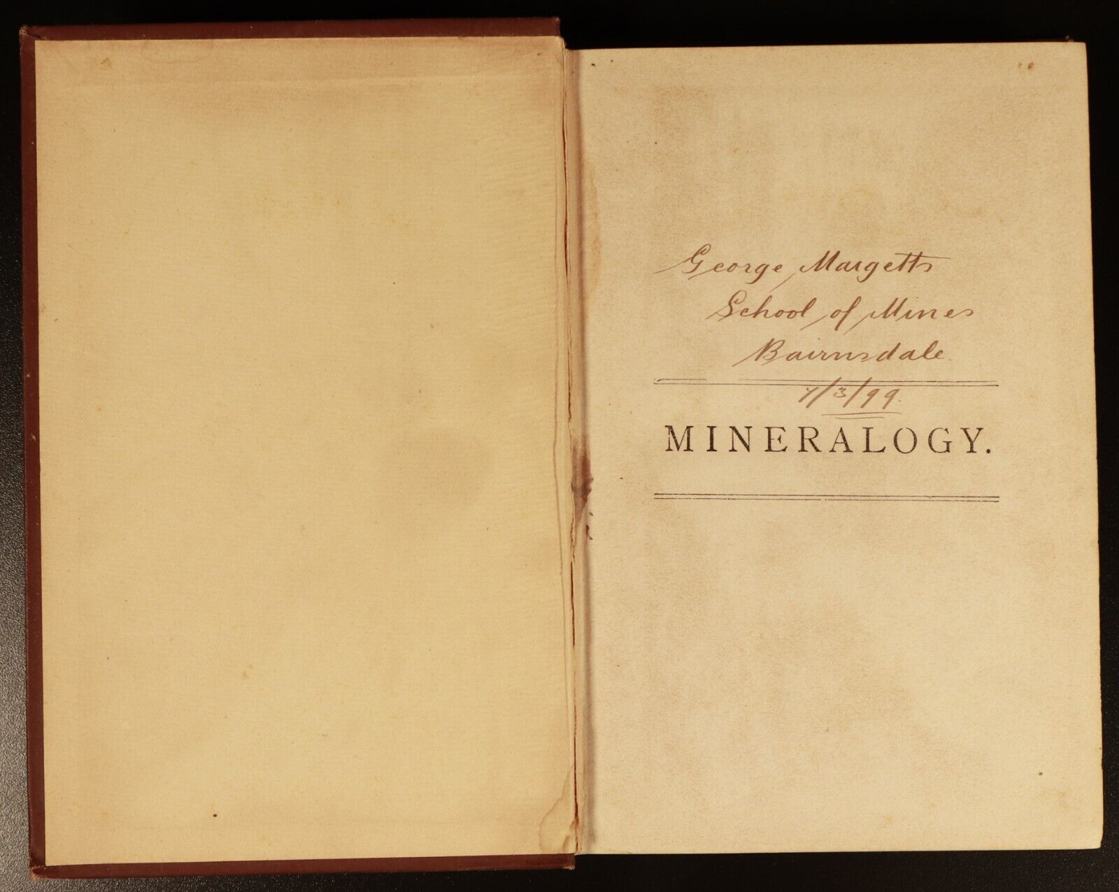 c1897 Elements Of Mineralogy by F. Rutley Antique Murby's Science Series Book