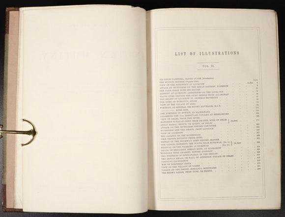 c1858 2vol History Of The Indian Mutiny Antiquarian Military History Book Set