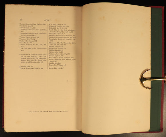 George Fife Angas Founder Of South Australia 1891 Antique History Book 1st Ed