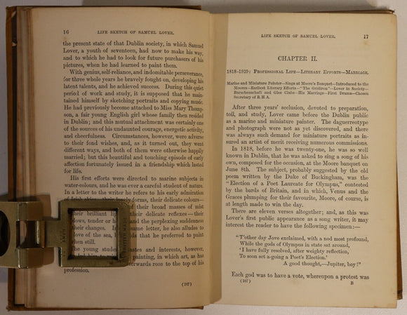 1880 Samuel Lover: A Biographical Sketch Antique British Literature Book