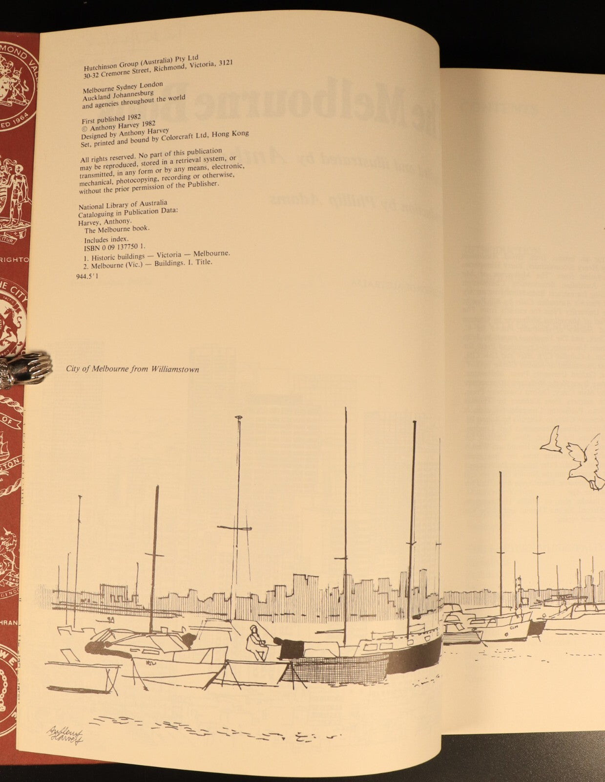 The Melbourne Book by Anthony Harvey 1982 Melbourne Australia Local History Book