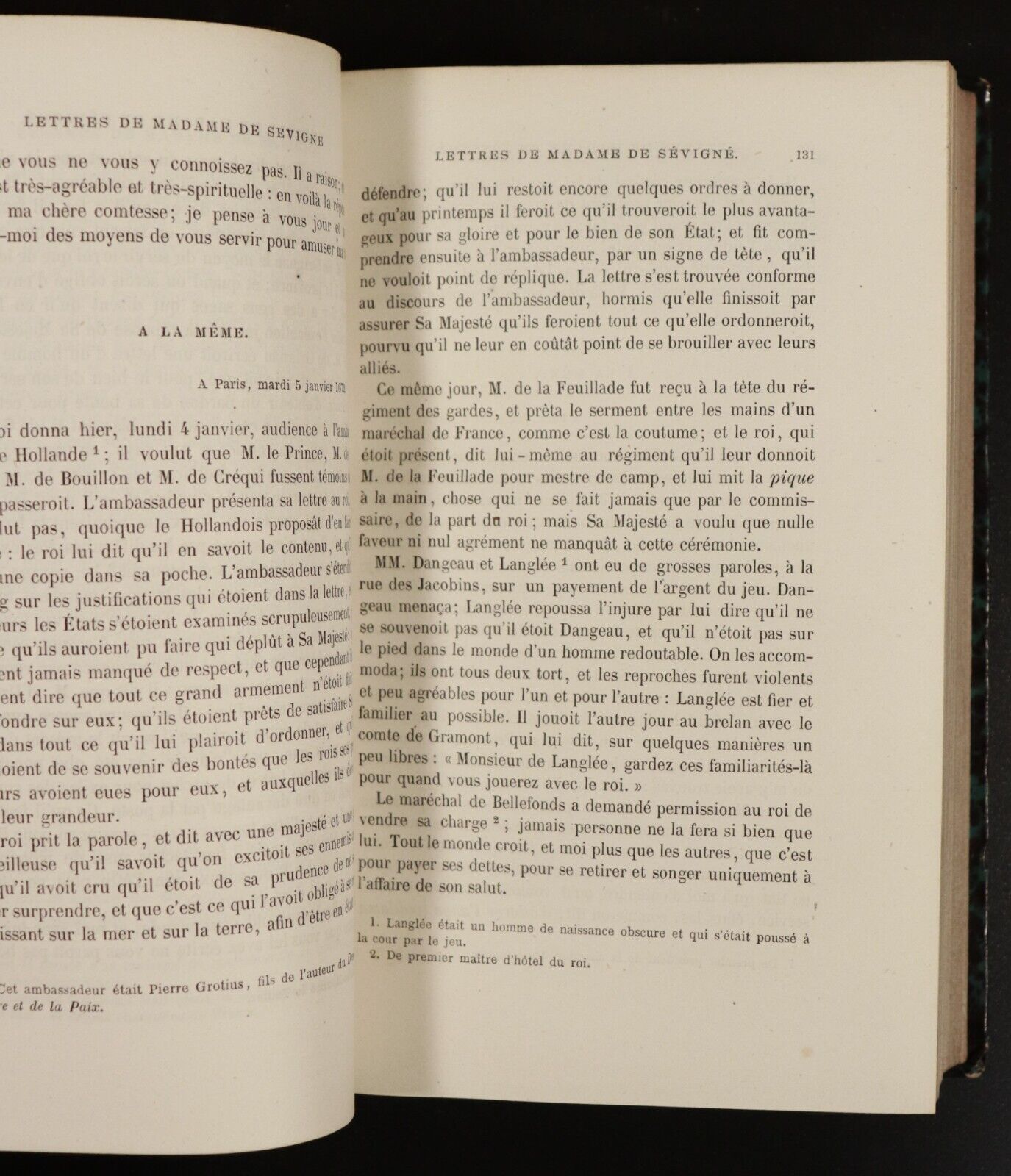 1867 Lettres Choisies De Madame De Sevigne Antique French Literature Book