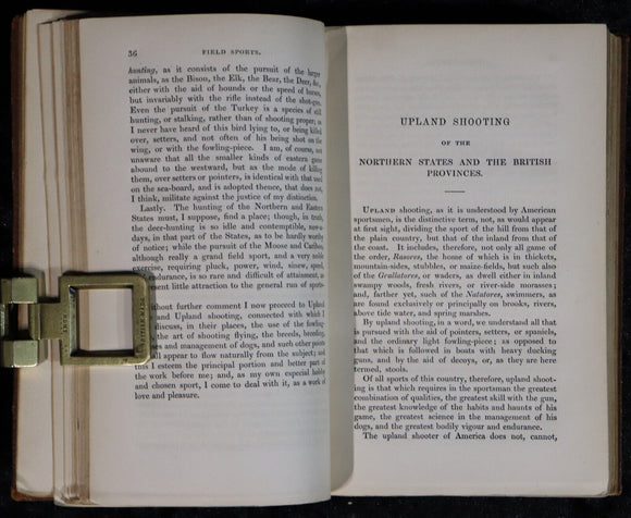 1848 2vol Field Sports In The United States Antiquarian Sport Book Set USA