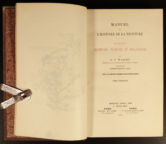 1863 2vol Manuel De l'Histoire De La Peinture Antiquarian French Art Books