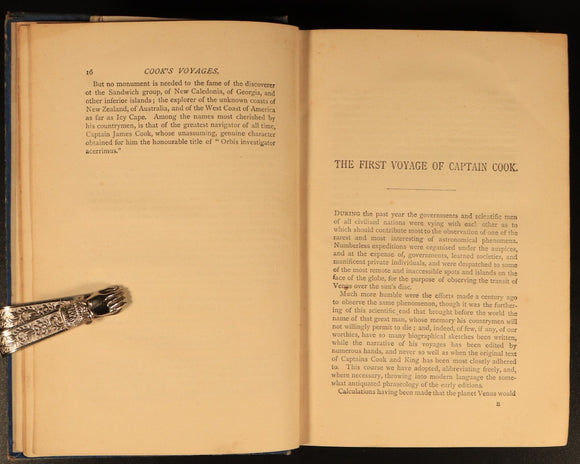 1882 Captain Cooks Three Voyages Round The World Antique Exploration Book