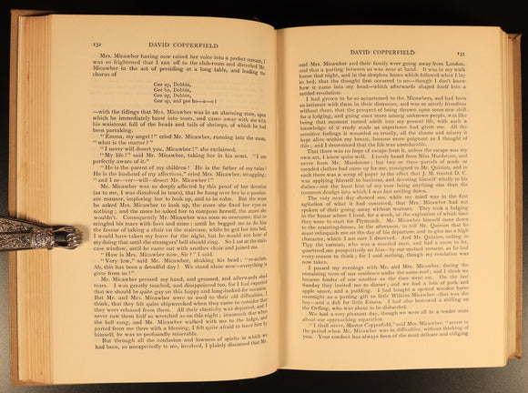 1912 David Copperfield by Charles Dickens Antique Fiction Book Gresham V9