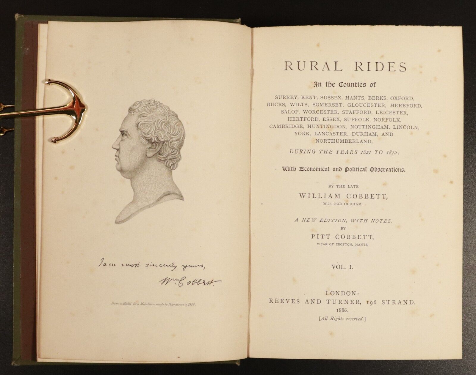 1886 2vol Rural Rides During The Years 1821 to 1832 Antiquarian History Book Set - 0