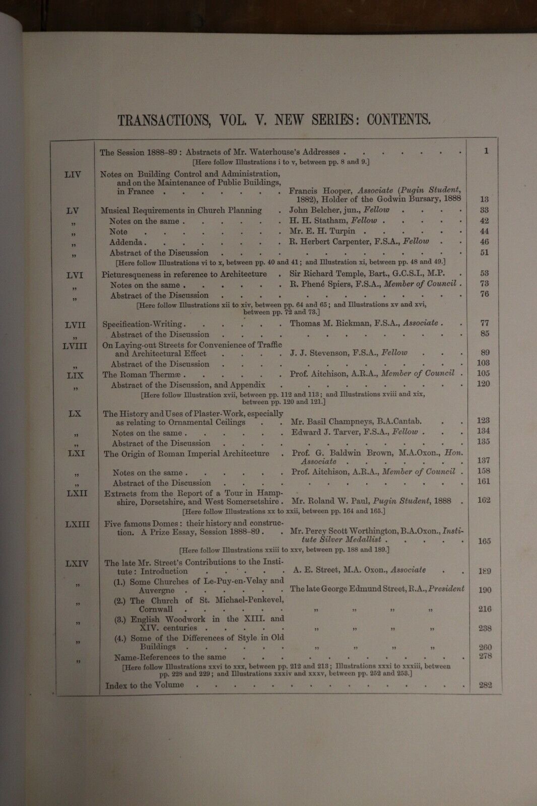 c1889 Royal Institute of British Architects Transactions Antique Reference Books