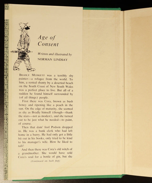 1963 Age Of Consent by Norman Lindsay Australian Fiction Book Illustrated