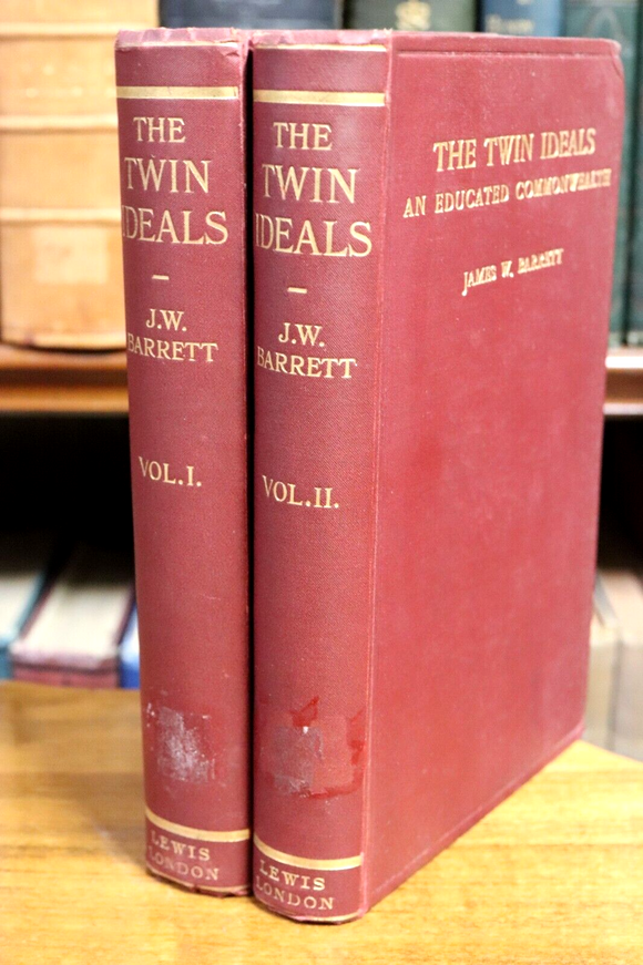 1918 The Twin Ideals: An Educated Commonwealth Australian History Book Set