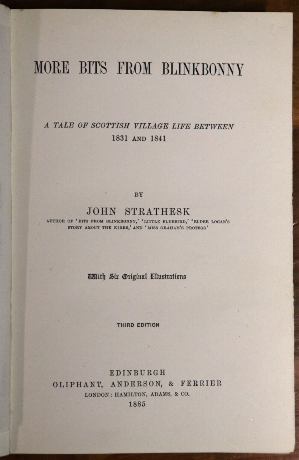 More Bits From Blinkbonny by J Strathesk - 1885 - Antique Book Novel Scotland