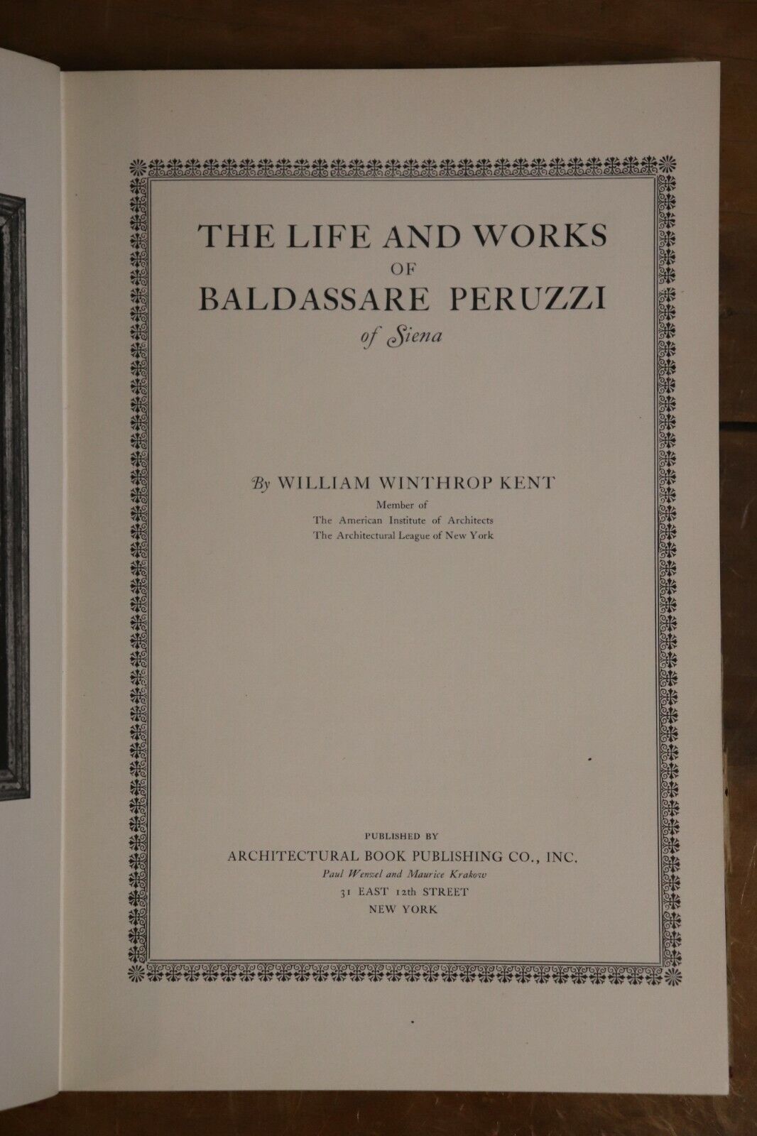 1925 The Life & Works Of Baldassare Peruzzi Antique Italian Architecture Book