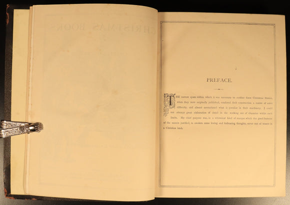 c1880 Charles Dickens Works 22vol Antique Fiction Book Set Bleak House Christmas