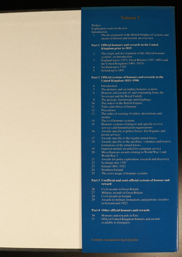 1995 2vol Honours & Rewards British Empire by A.N Pamm Military History Book Set