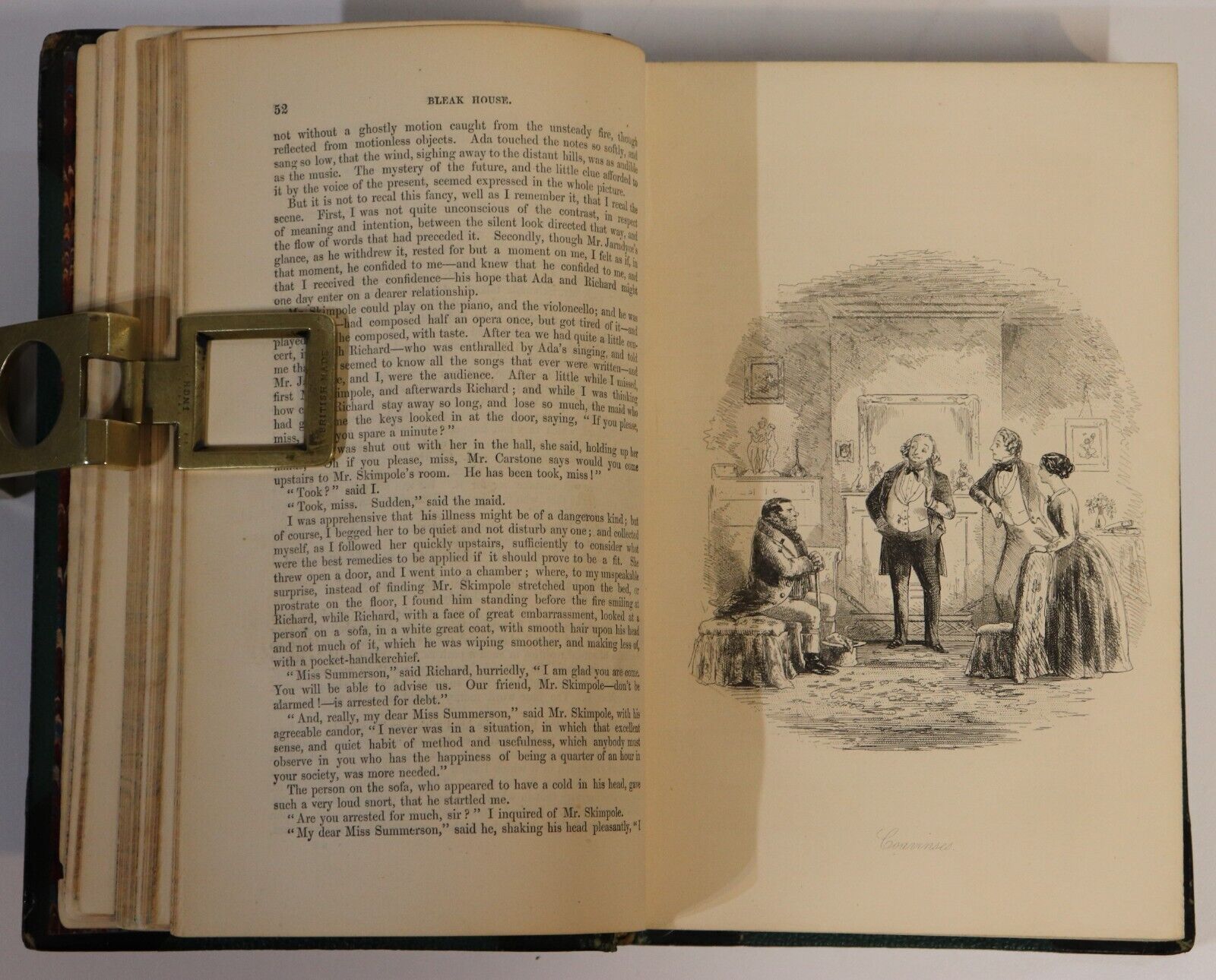 c1853 Bleak House by Charles Dickens Antiquarian British Fiction Book Early