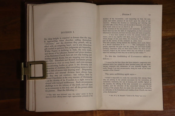 1868 Ecce Agnus Dei: Christianity Without Mystery Antique British Theology Book