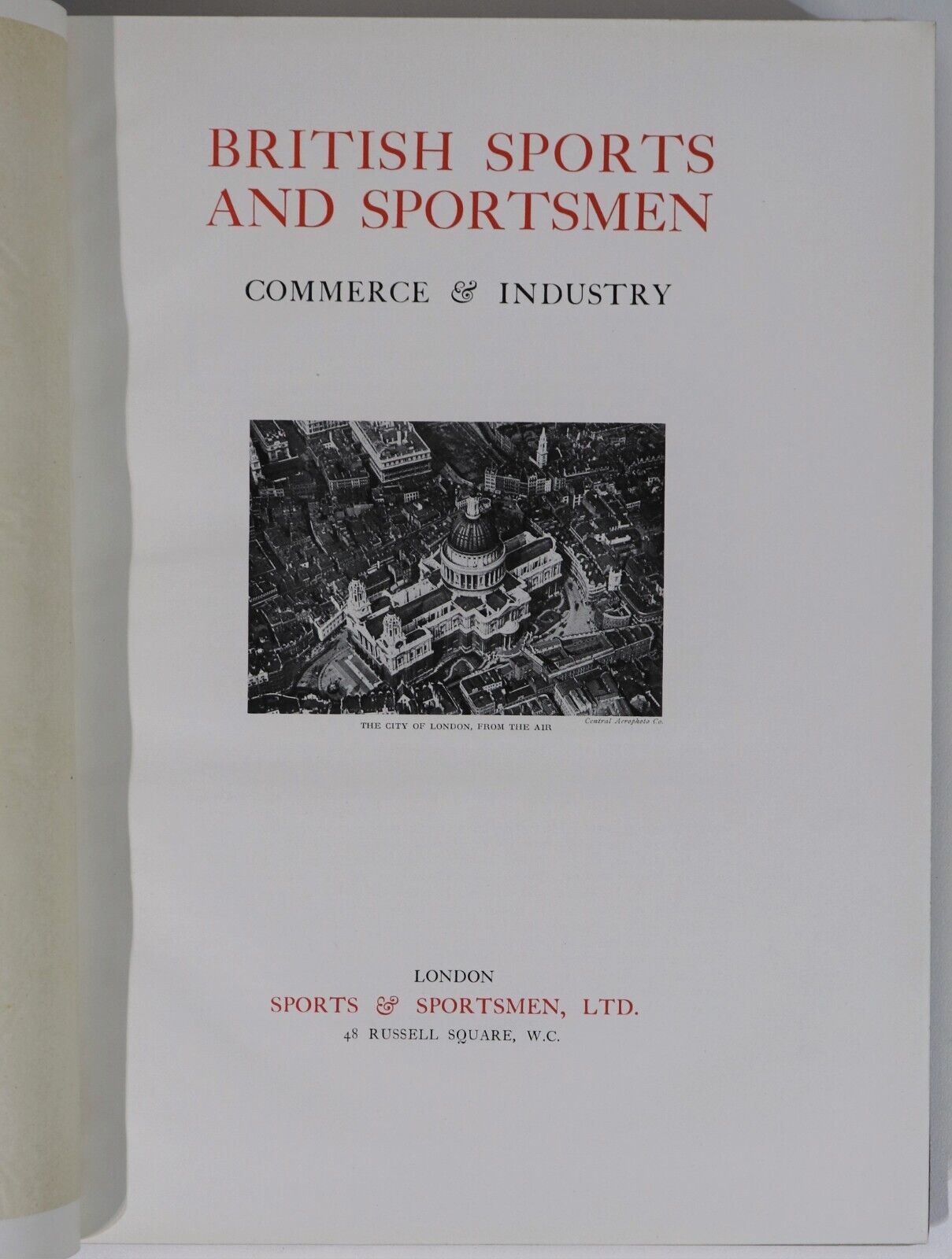 c1920 British Sports & Sportsmen Commerce & Industry Antique Sport History Book