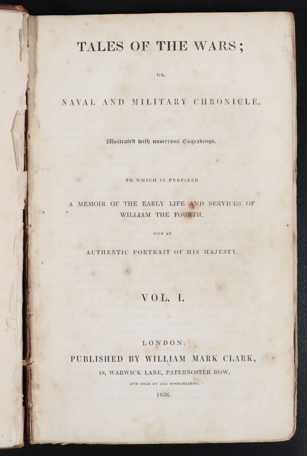 1836 4vol Tales Of The Wars Naval Military Antiquarian British History Book Set