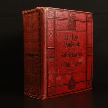 1920 Kellys Handbook Titled Landed Official Classes Antique British History Book