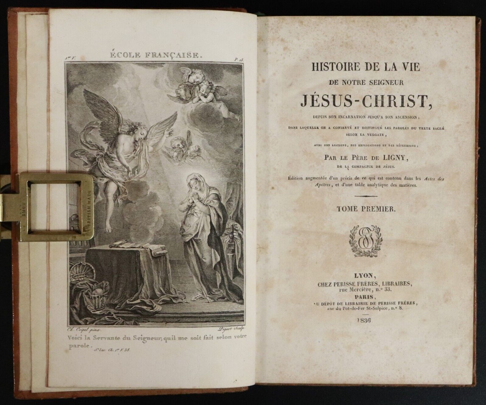 1836 2vol Histoire De La Vie De Notre Seigneur Jesus Christ Antiquarian Book