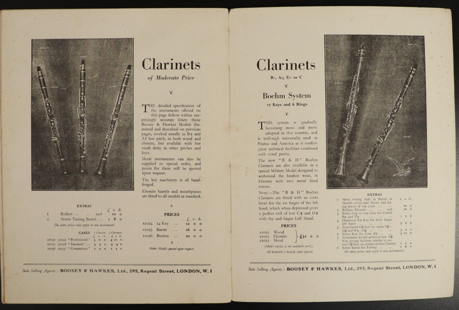 c1895 Practical Tutor For The Clarinet Antique Classical Music Reference Book