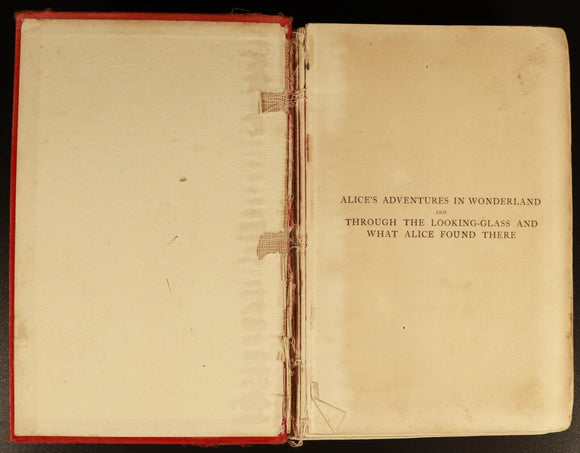 1911 Alice's Adventures In Wonderland L Carroll & J Tenniel Antique Fiction Book