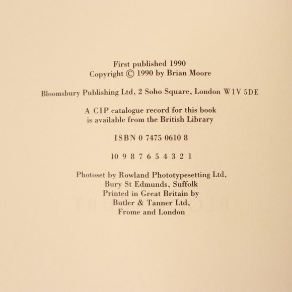 1990 Lies Of Silence Brian Moore Irish Fiction Book Limited Edition Signed