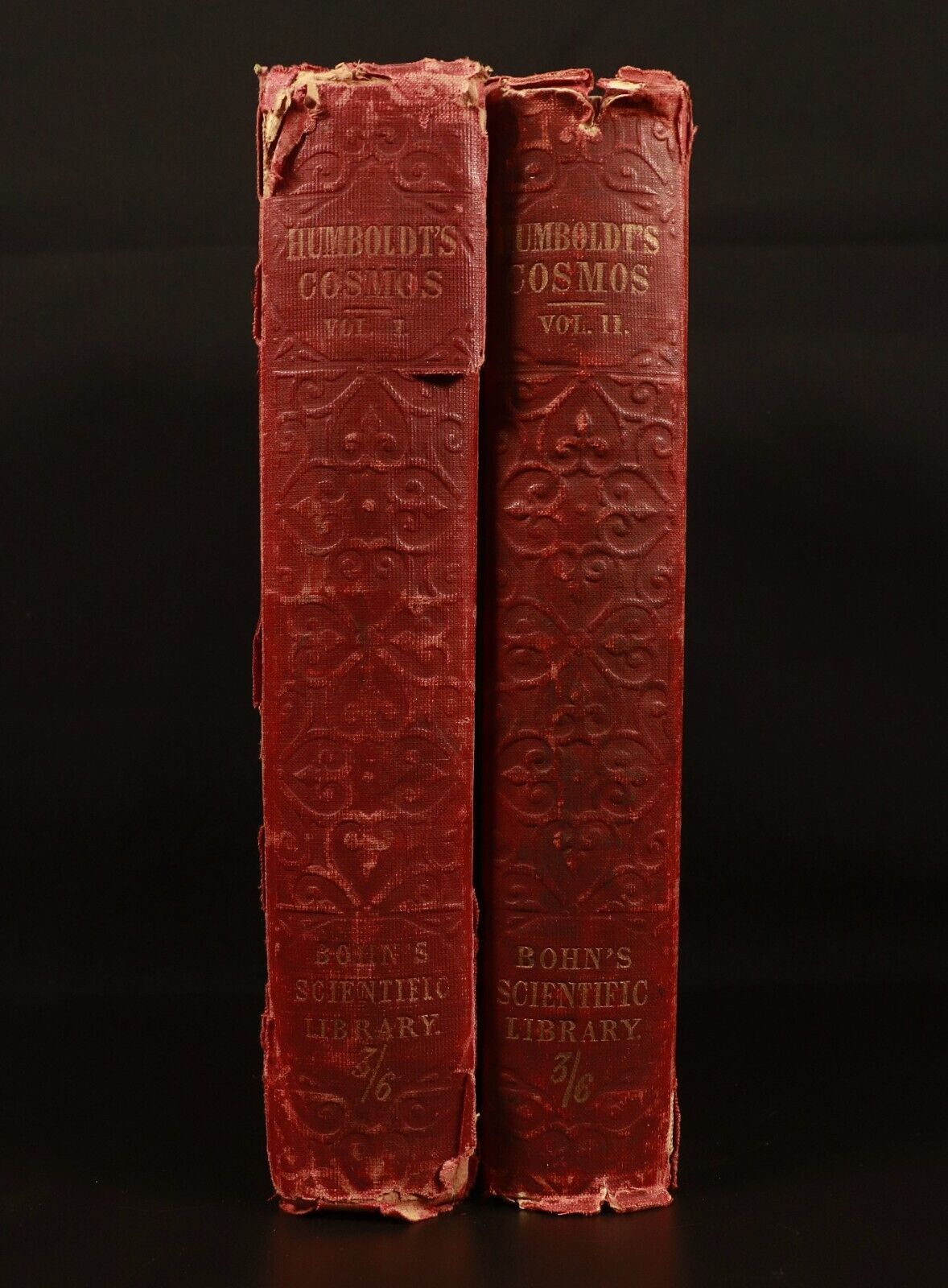 1849 2vol Cosmos: Physical Description Of Universe Antiquarian Book Set Humboldt - 0