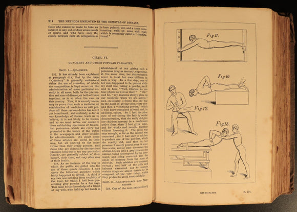 1858 Manual Of Domestic Medicine & Surgery by JH Walsh Antiquarian Medical Book