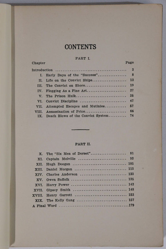 1929 History Of Convict Ship "Success" Australian Convict Antique History Book