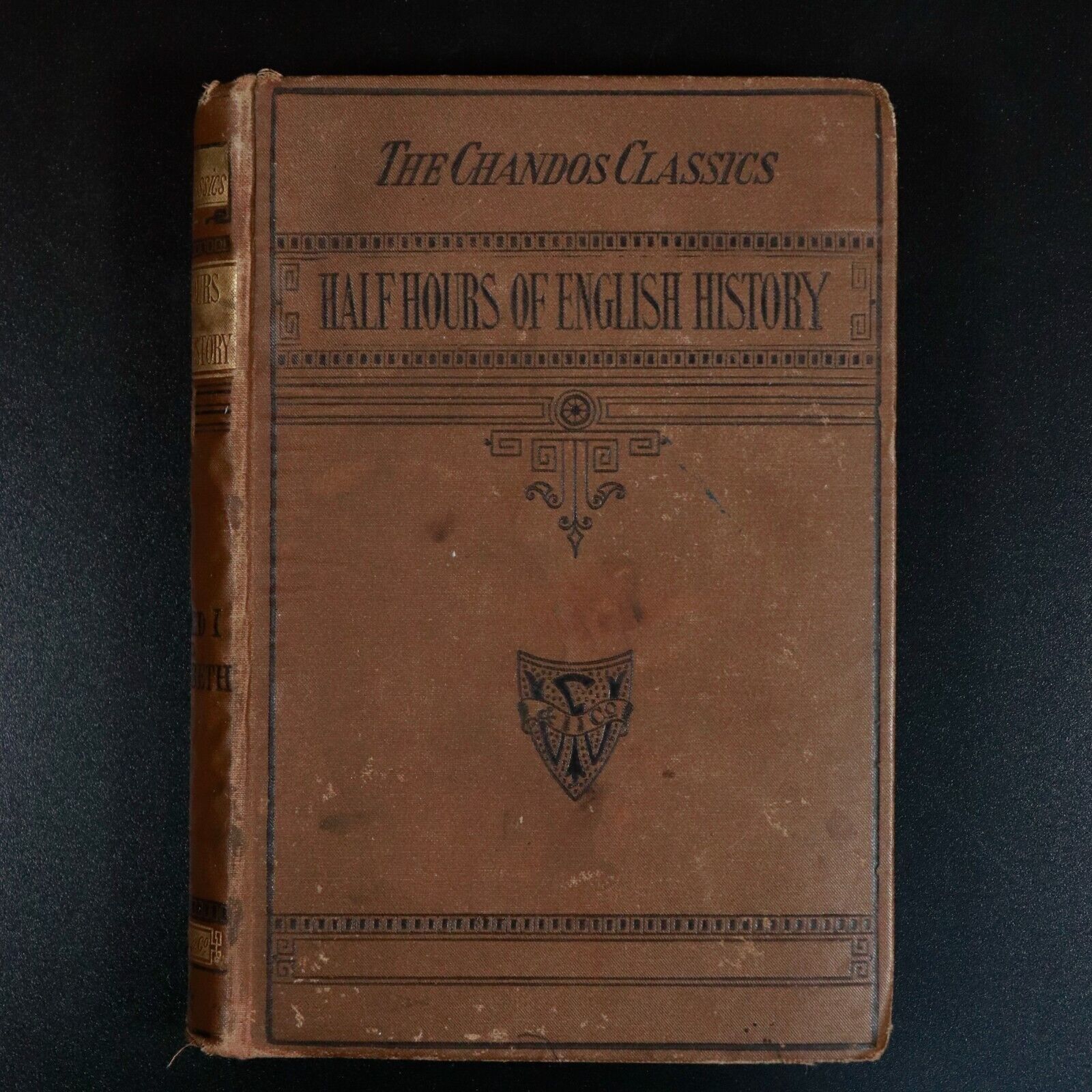 c1885 Half Hours Of English History by Charles Knight Antique History Book