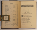 c1895 Christian Lyrics From Modern Authors Antique British Theology Book-3