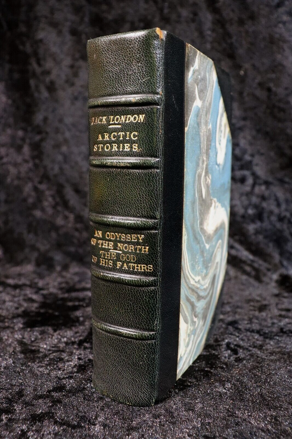 c1917 Odyssey Of The North & God Of Fathers Jack London Antique Fiction Book