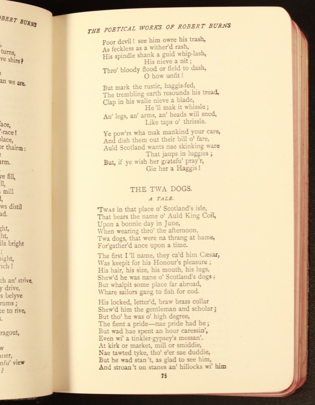 c1920 The Poetical Works Of Robert Burns Antique Scottish Poetry Book Rossetti