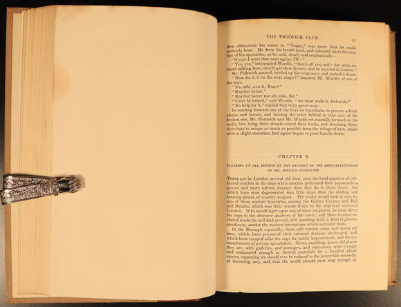 1912 The Pickwick Club by Charles Dickens Antique Fiction Book Gresham V2