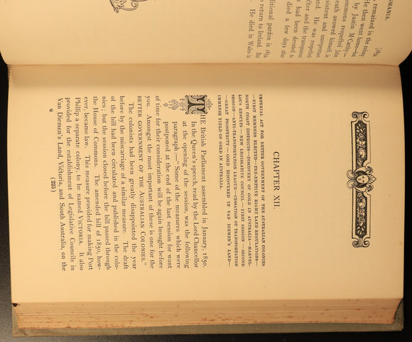 1884 History Of Tasmania From 1642 Antique Australian History Book Aboriginal